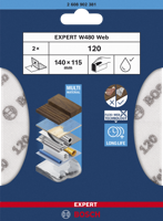 Bosch Accessoires EXPERT Schuurvel Web W480 115 x 140 mm, G120, 10x - 2608902385