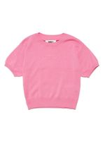 MM6 Maison Margiela Kids pull à manches crop - Rose