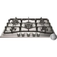 HOTPOINT PNN 751 IX - Gaskookplaat - 5 branders - 10,5kW - L75 x D51cm - Roestvrijstalen coating - Roestvrij staal