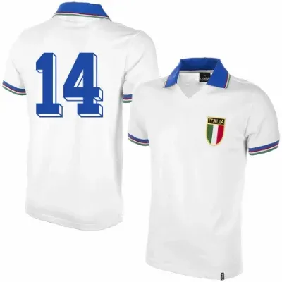 Italië retro uitshirt WK 1982 + Nummer 14