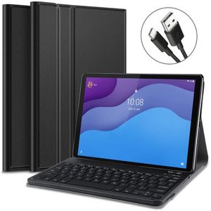 Lunso - Afneembare Keyboard Hoes - Lenovo Tab M10 HD Gen 2 (2e Generatie)  - Zwart