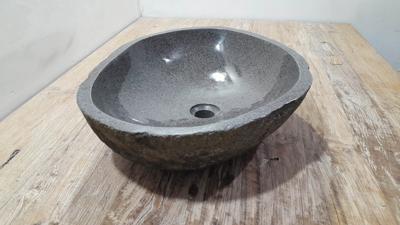 Aufsatzwaschbecken aus Flussstein RL250373, 52x41x15 cm