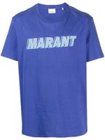 MARANT t-shirt en coton à logo imprimé - Bleu