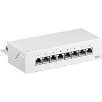 goobay CAT 6 Mini/Desktop Patch Panel, 8 Port patchpaneel - thumbnail