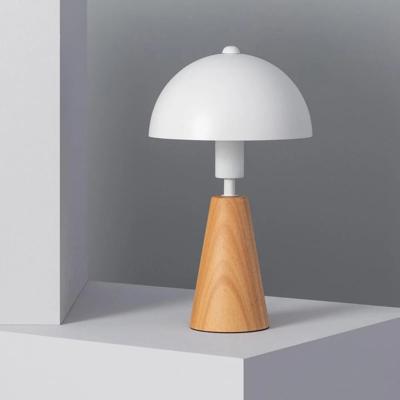 Tafellamp hout wit &apos;Daya&apos; hout wit E14 fitting modern witte kap
