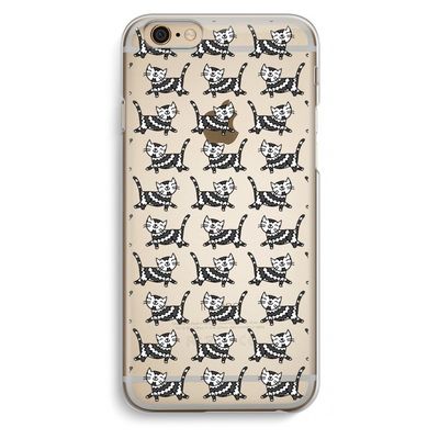 Zwarte poes: iPhone 6 / 6S Transparant Hoesje