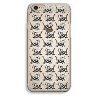 Zwarte poes: iPhone 6 / 6S Transparant Hoesje