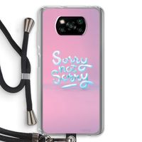 Sorry not sorry: Xiaomi Poco X3 NFC Transparant Hoesje met koord