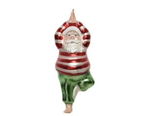 Kerstman glas l6.3b5.4h15.70 cm k.rd kerst - Decoris