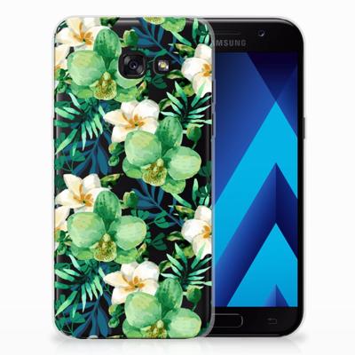 Samsung Galaxy A5 2017 | TPU Case | Orchidee Groen Samsung Galaxy A5 2017 | TPU Case | Orchidee Groen
