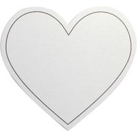 Knutselkaarten hart vorm wit 10 stuks
