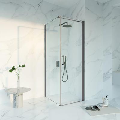 Fortifura Galeria Douchecabine - 70x80x200 - Profiel veiligheidsglas - anti kalk - Geborsteld Gunmetal PVD SW1122477/SW797914/SW797907