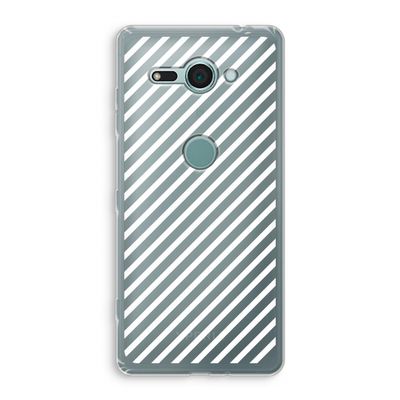 Strepen zwart-wit: Sony Xperia XZ2 Compact Transparant Hoesje