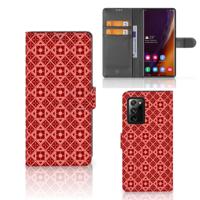 Samsung Galaxy Note20 Ultra | Telefoon Hoesje | Batik Rood | Portemonnee hoesje