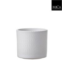 Era pot rond wit h13xd15 cm Mica Decorations - Mica decorations