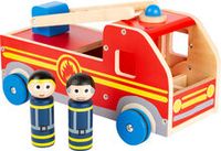 Houten brandweer auto XL - Rood - thumbnail