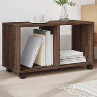 Rolkast 72x33x42,5 cm bewerkt hout bruin eikenkleurig