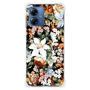 Case voor Motorola Moto G14 Dark Flowers