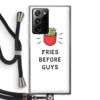 Fries before guys: Samsung Galaxy Note 20 Ultra / Note 20 Ultra 5G Transparant Hoesje met koord