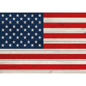 Vintage Amerikaanse vlag poster 84 x 59 cm   -