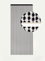 Degor Vliegengordijn Nova Zwart / Wit 90 x 210 cm