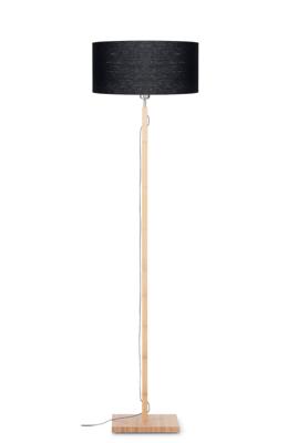 Vloerlamp Fuji - Zwart/Bamboe - Ø47cm