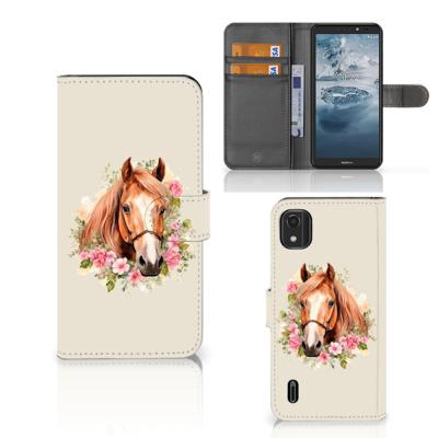 Telefoonhoesje | Met pasjeshouder | voor Nokia C2 2nd Edition Paard