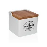 Zoutvaatje met deksel Versa Gourmet Keramisch Dolomite 12,2 x 11,5 x 12,2 cm