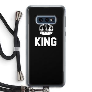 King zwart: Samsung Galaxy S10e Transparant Hoesje met koord
