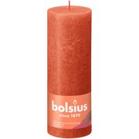 3 stuks - Bolsius - Stompkaars Earthy Orange 190/68 rustiek - thumbnail