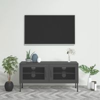 Tv-meubel 105x35x50 cm staal antracietkleurig