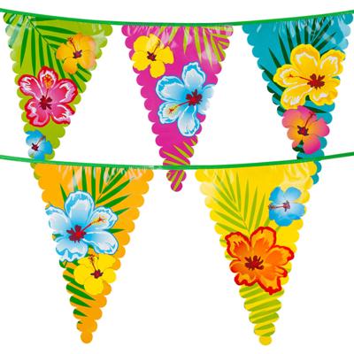 Boland vlaggenlijn - 2x - 600 cm - kunststof - tropisch thema - hawaii Boland vlaggenlijn - 2x - 600 cm - kunststof - tropisch thema - hawaii