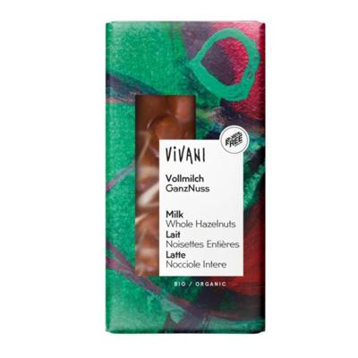 Melk chocolade met hele hazelnoten - 100 gram