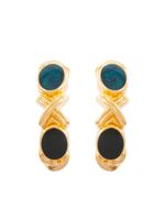 Susan Caplan Vintage boucles d'oreilles serties de pierres (années 1980)