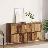 Dressoirs 2 pcs Oud hout 120 x 35 x 70 cm Bewerkt hout