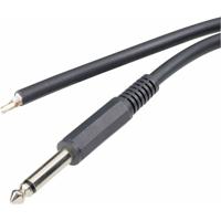 TRU COMPONENTS 1578901 Jackplug 6,35 mm Stekker, recht Aantal polen: 2 Mono Zwart 1 stuk(s)