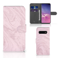 Samsung Galaxy S10 Plus Bookcase Marble Pink - Origineel Cadeau Vriendin