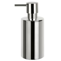 Luxe zeeppompje/dispenser Sienna - glans zilver - porselein - 16 x 7 cm - 300 ml