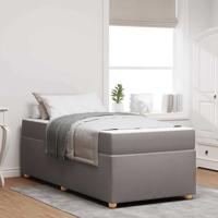 Bedframe met matras met matras Taupe 90 x 200 cm Stof