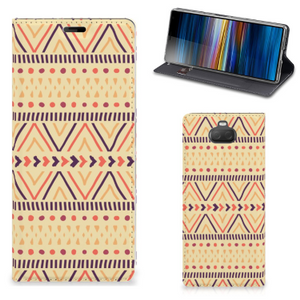 Sony Xperia 10 Plus Hoesje met Magneet Aztec Yellow