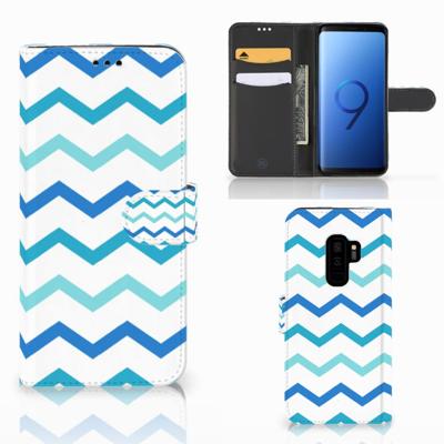 Samsung Galaxy S9 Plus | Telefoon Hoesje | Zigzag Blauw
