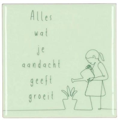 Tegeltje groeit green 10x10x1 cm - Daan kromhout design