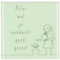 Tegeltje groeit green 10x10x1 cm - Daan kromhout design
