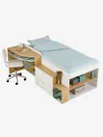 Kinderbed 90x190cm gecombineerd met bureau en opbergruimte TEEN wit
