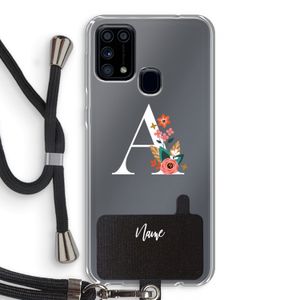 Pink Bouquet: Samsung Galaxy M31 Transparant Hoesje met koord