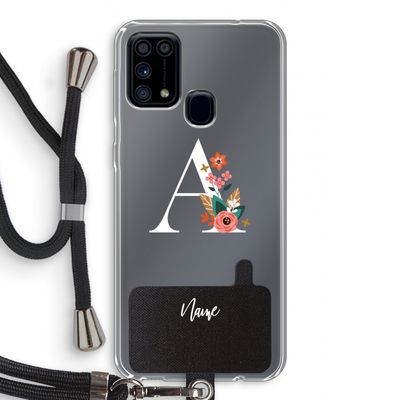 Pink Bouquet: Samsung Galaxy M31 Transparant Hoesje met koord