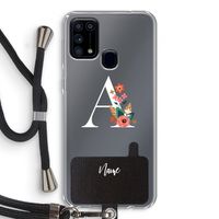 Pink Bouquet: Samsung Galaxy M31 Transparant Hoesje met koord