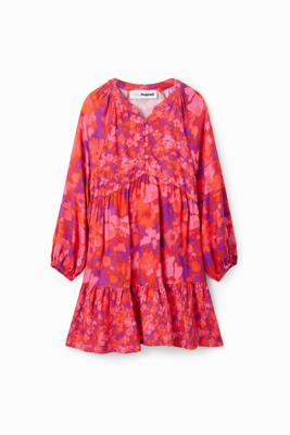 Jurk met bloemenprint - RED - 13/14