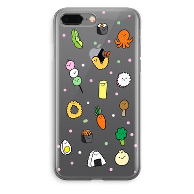 Happy bento friends: iPhone 8 Plus Transparant Hoesje
