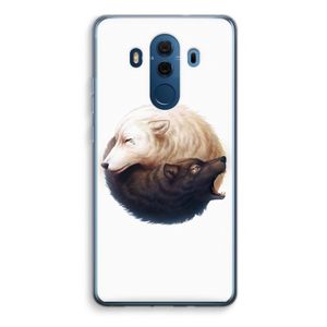 Yin Yang Wolves: Huawei Mate 10 Pro Transparant Hoesje